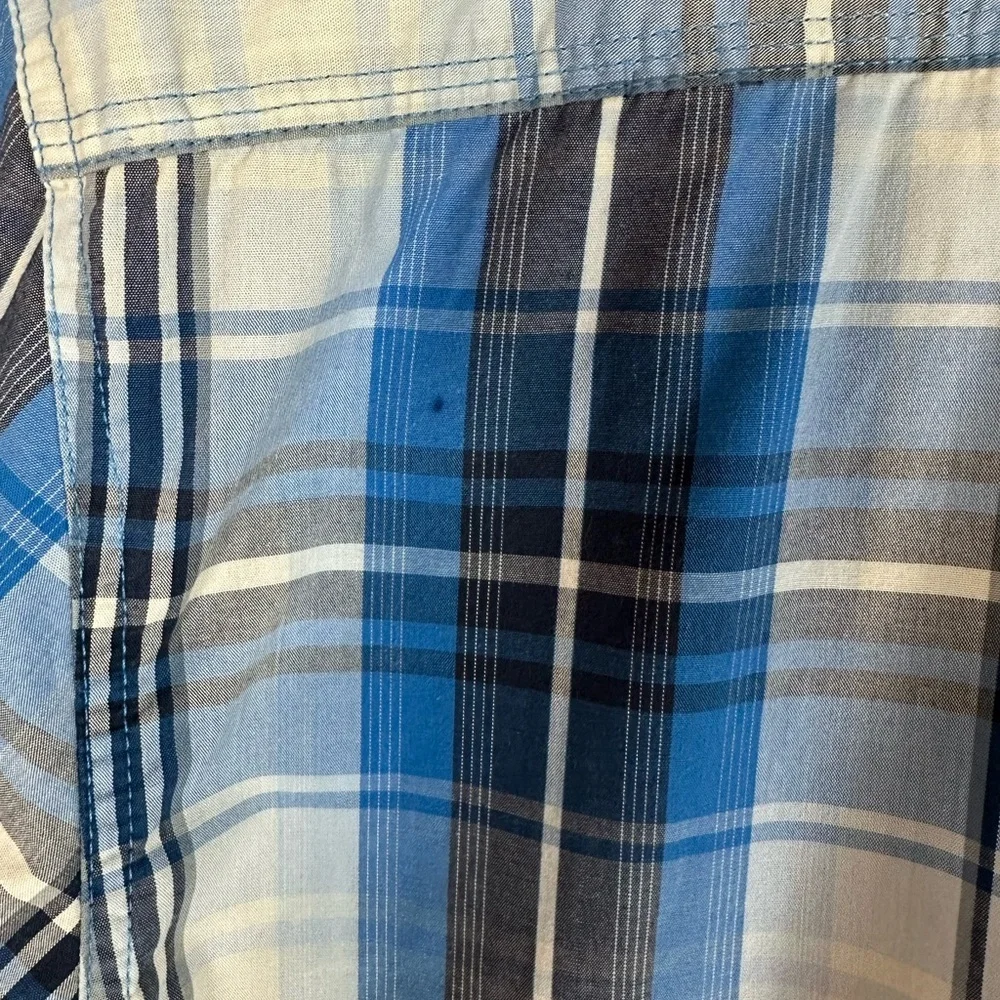 NORTH FACE Delridge Men's blue plaid short sleeve shirt - size XL